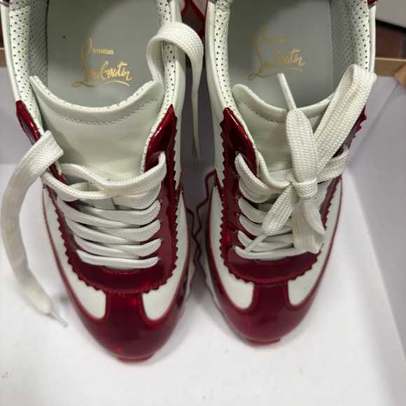 Christian Louboutin Shoes - Christian Louboutin Red and White Sneakers